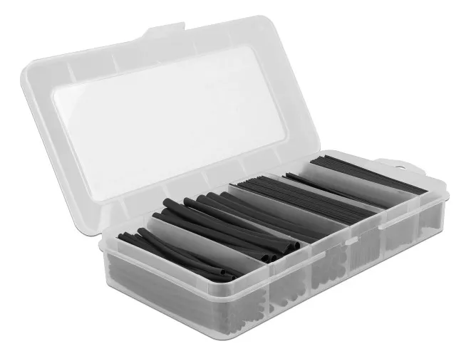 Aislante termorretráctil DELOCK para cables 20735, 2:1, 196 piezas