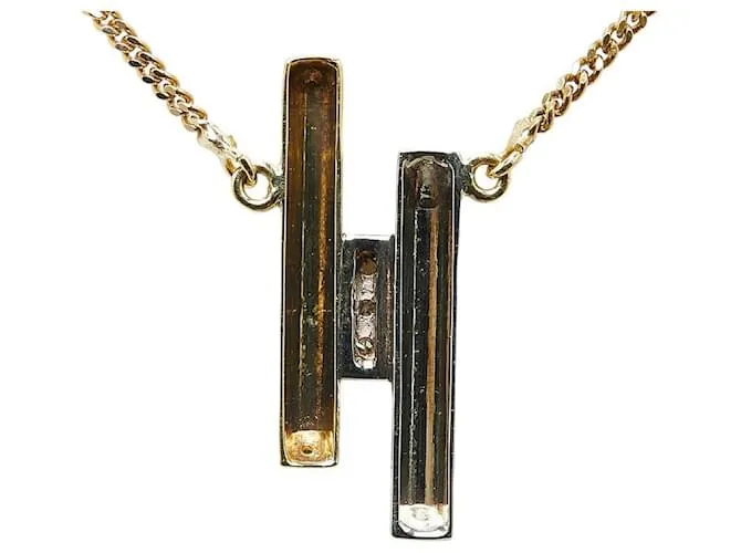 & Other Stories Collar de diamantes en oro amarillo K18YG, oro blanco K18WG en excelente estado Dorado 