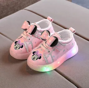 Animation Fashion Baby Children Glowing Sneakers Kids Boy Shoes Chaussure Enfant Minnie Mouse Girls Shoes With Led Light