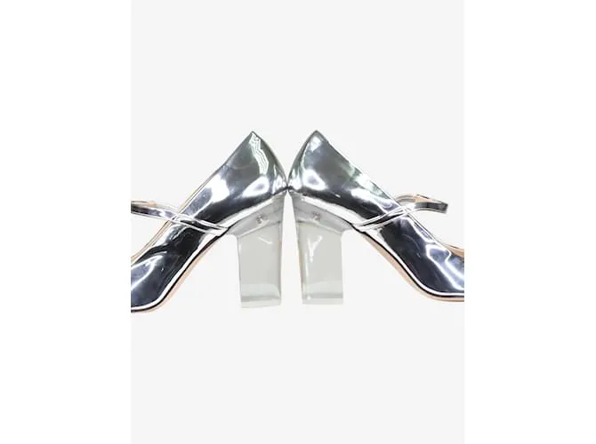 Autre Marque Tacones metálicos plateados - talla UE 40 Plata 