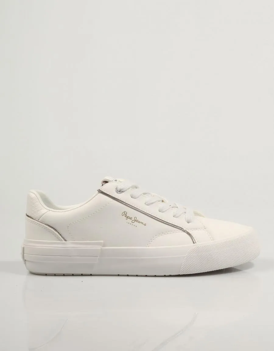  baskets PEPE JEANS Allen Low Pls31542 en Blanc 83111