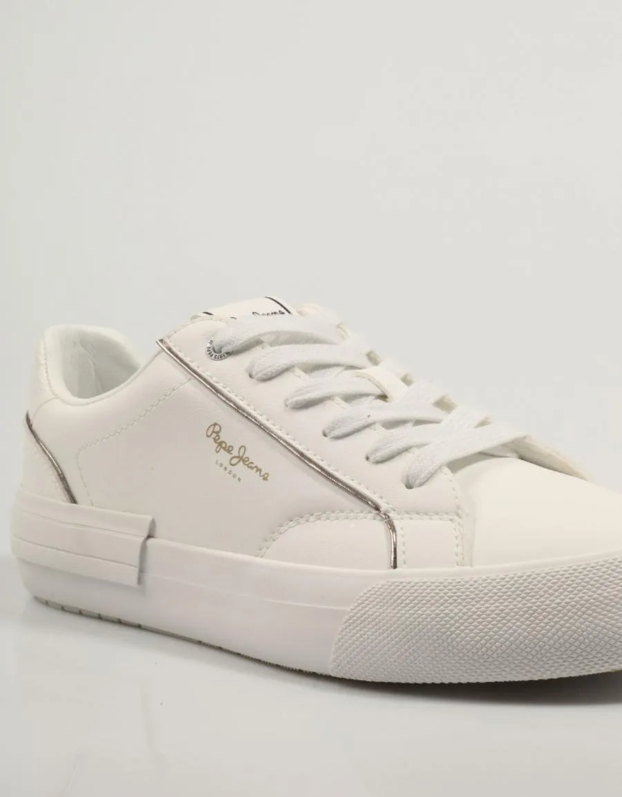  baskets PEPE JEANS Allen Low Pls31542 en Blanc 83111