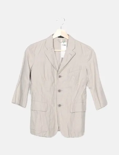 Benetton Blazer básica beige