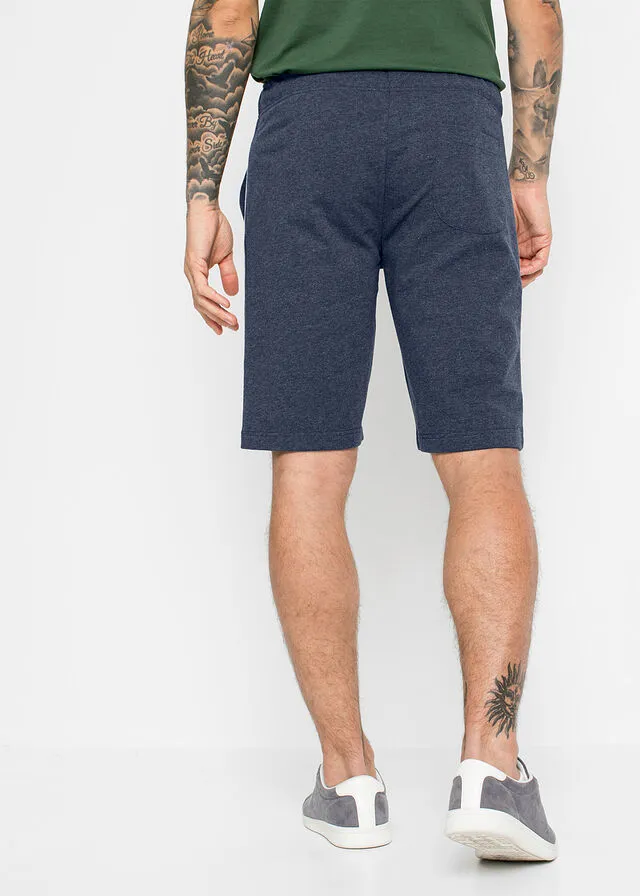 Bermudas de chándal (2 unidades) Azul marino + gris jaspeado