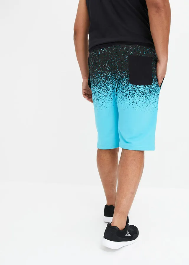 Bermudas de chándal Azul caribe/negro estampado