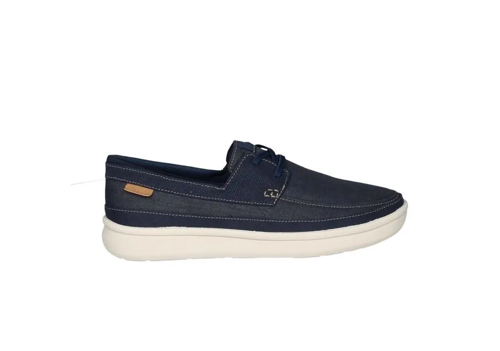 Blucher Nylon/ Nobuck Azul Jeans Filo Cuello Picaditos