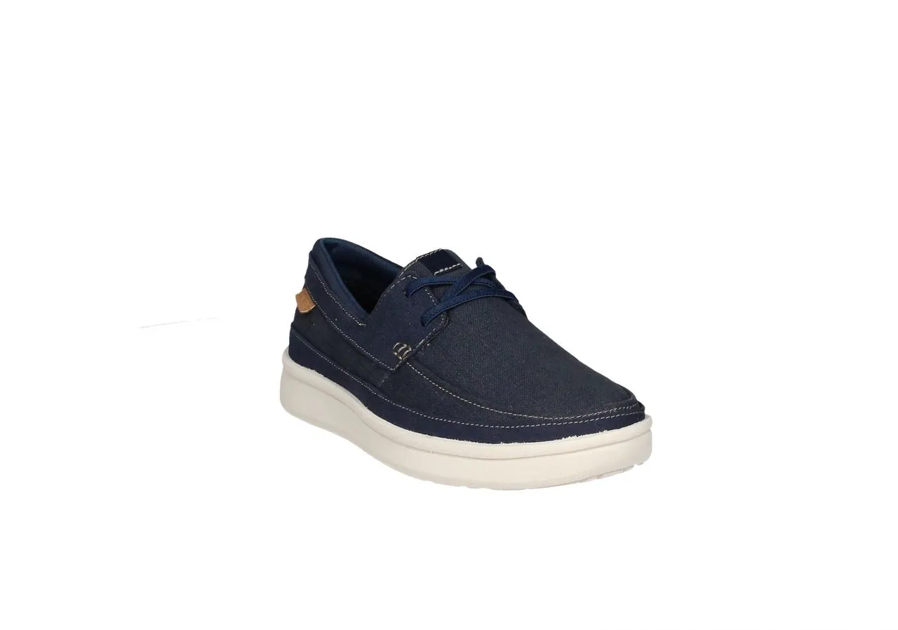 Blucher Nylon/ Nobuck Azul Jeans Filo Cuello Picaditos