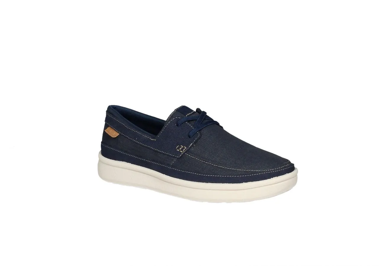 Blucher Nylon/ Nobuck Azul Jeans Filo Cuello Picaditos