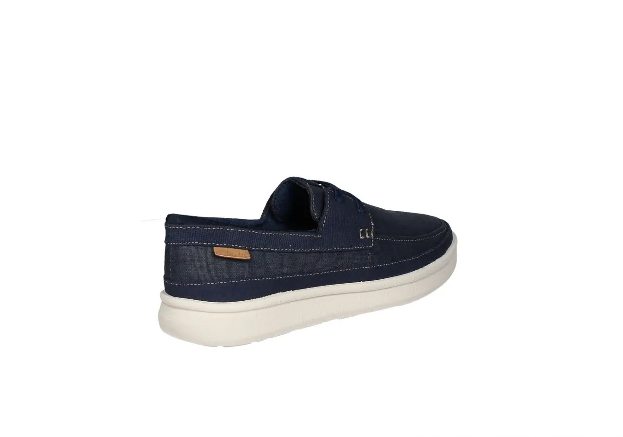 Blucher Nylon/ Nobuck Azul Jeans Filo Cuello Picaditos