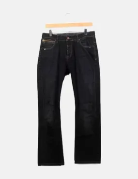 Chevignon Pantalón denim negro combinado