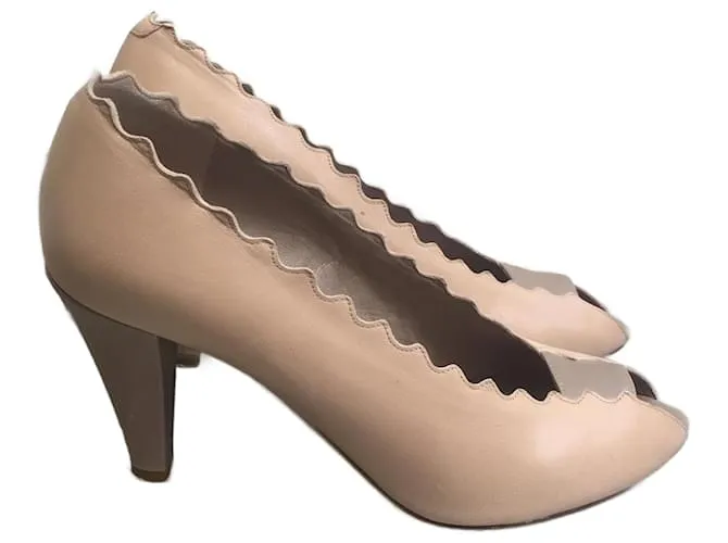 Chloé CHLOE Tacones T.UE 38 cuero Beige 