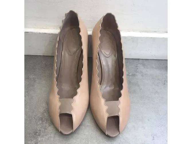 Chloé CHLOE Tacones T.UE 38 cuero Beige 