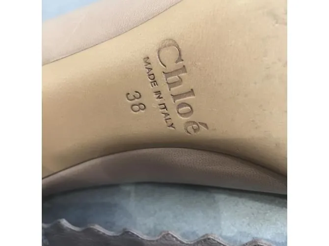 Chloé CHLOE Tacones T.UE 38 cuero Beige 