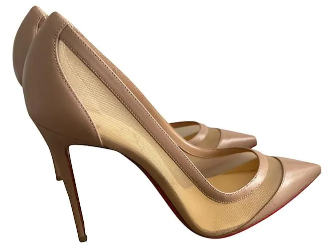 Christian Louboutin Tacones Beige 