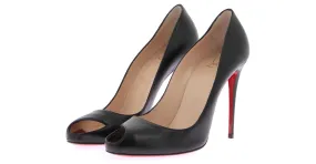 CHRISTIAN LOUBOUTIN Tacones T.EU 39.5 Cuero Negro 