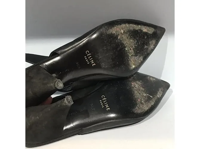 Céline Tacones CELINE T.UE 37.5 cuero Negro 