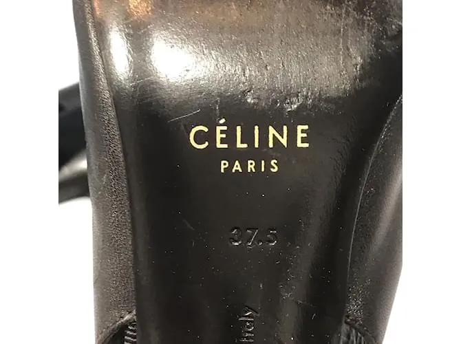 Céline Tacones CELINE T.UE 37.5 cuero Negro 