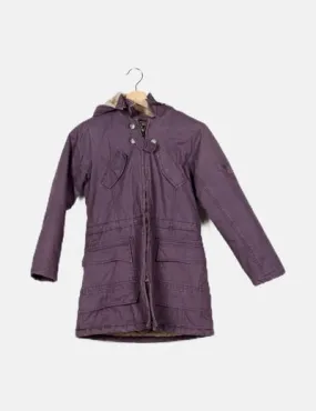 DKNY Parka morada combinada