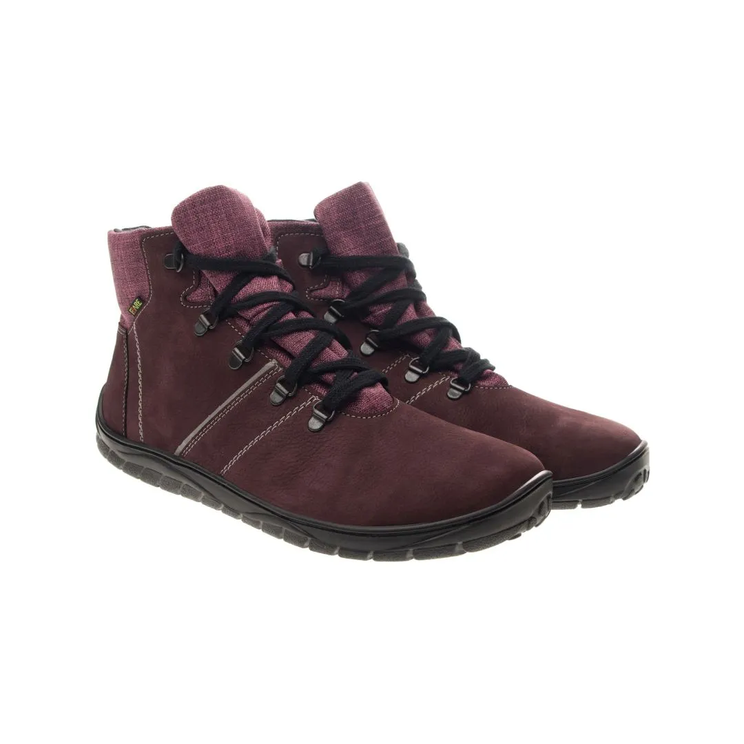 Fare Bare Bota Cordones Membrana Impermeable Burdeos