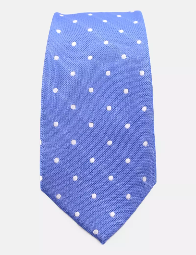 Francisco Pavón Corbata azul dots