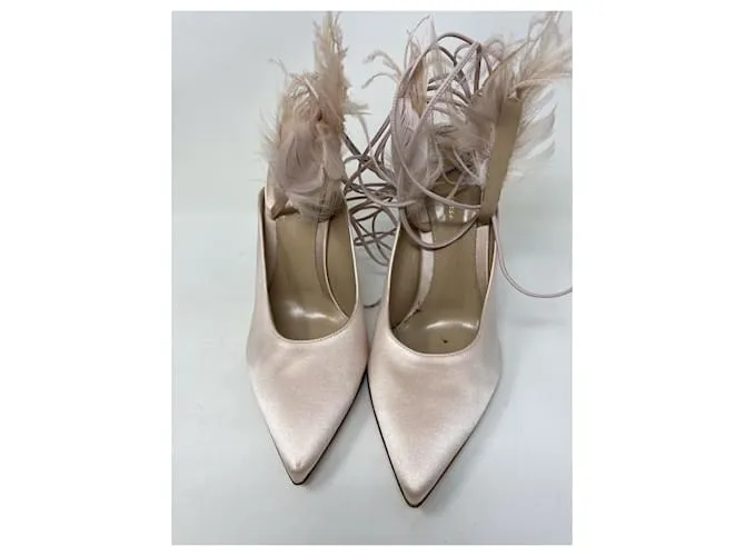 GIANVITO ROSSI Tacones T.UE 39 paño Rosa 