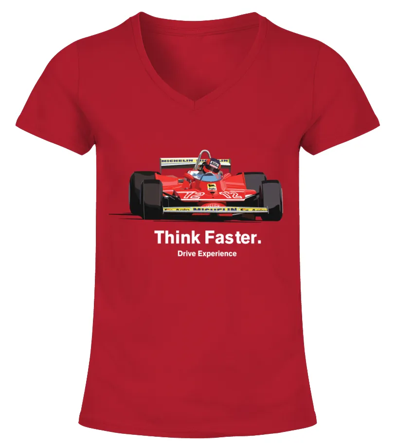 Gilles Villeneuve RD Camiseta cuello pico Mujer