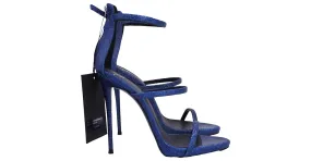 Giuseppe Zanotti Tacones Altos Harmony en Cuero Azul 