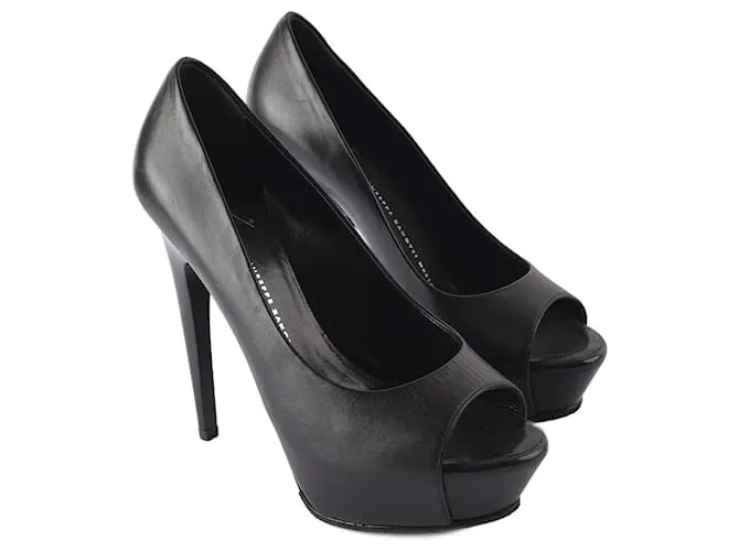 GIUSEPPE ZANOTTI Tacones EU 38.5 Cuero Negro 