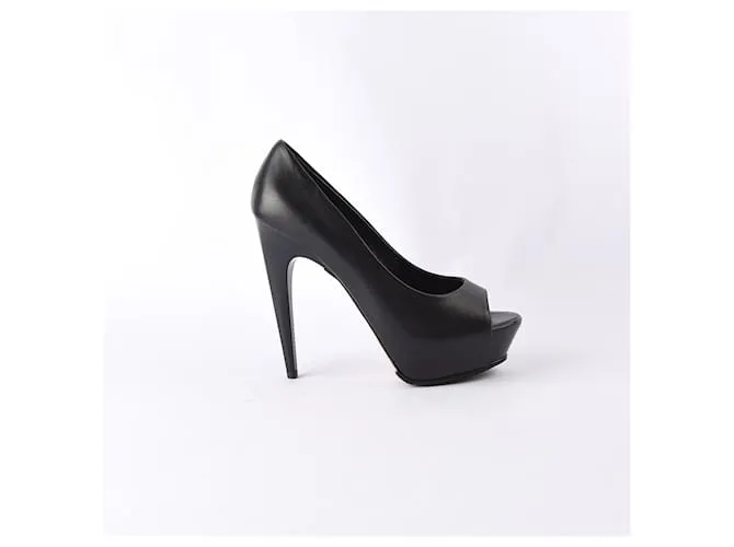 GIUSEPPE ZANOTTI Tacones EU 38.5 Cuero Negro 