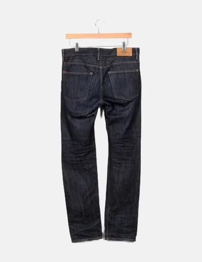 H&M Jeans denim azul oscuro recto