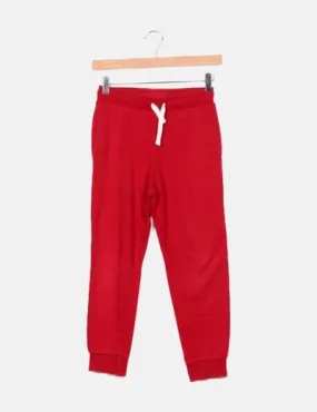 H&M Pantalón chándal rojo básico