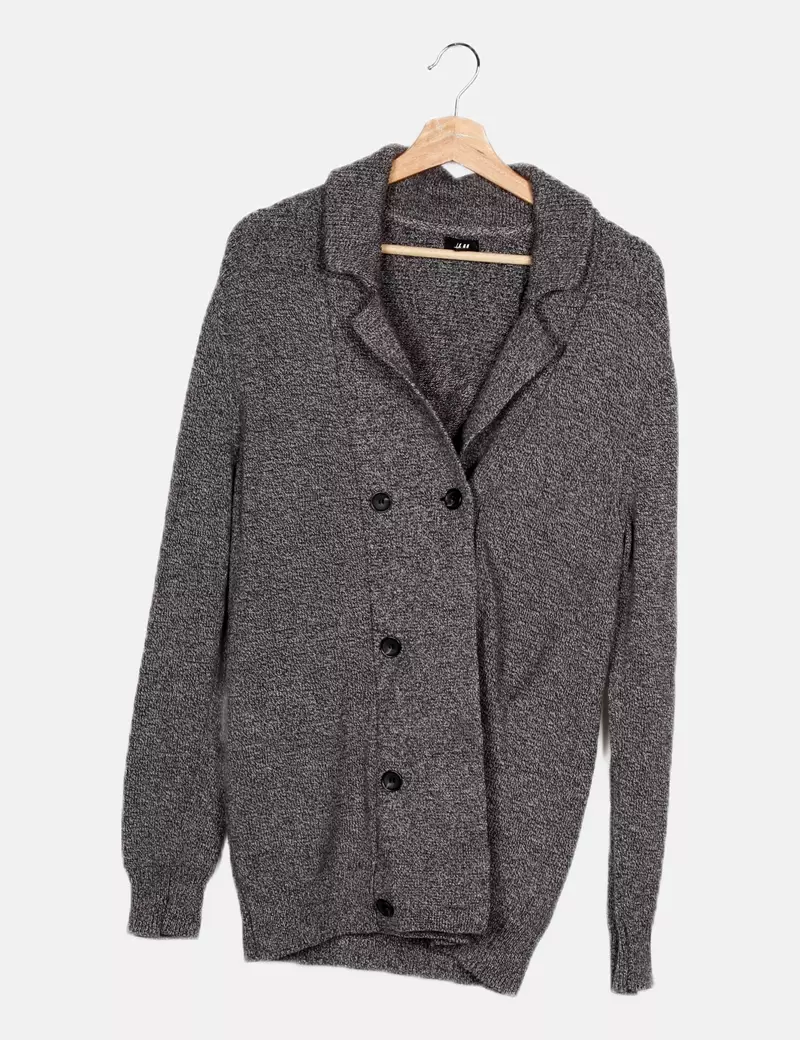 H&M Trenca gris jaspeada