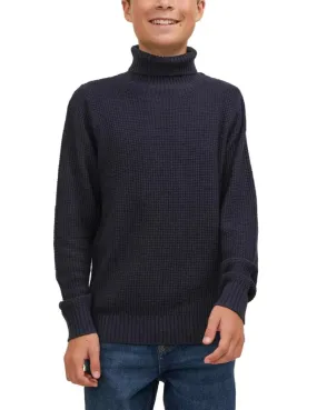 Jersey Jack&Jones Junior Kyle azul marino cuello vuelto niño