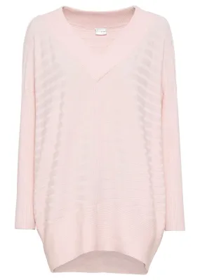 Jersey oversize acanalado Rosa