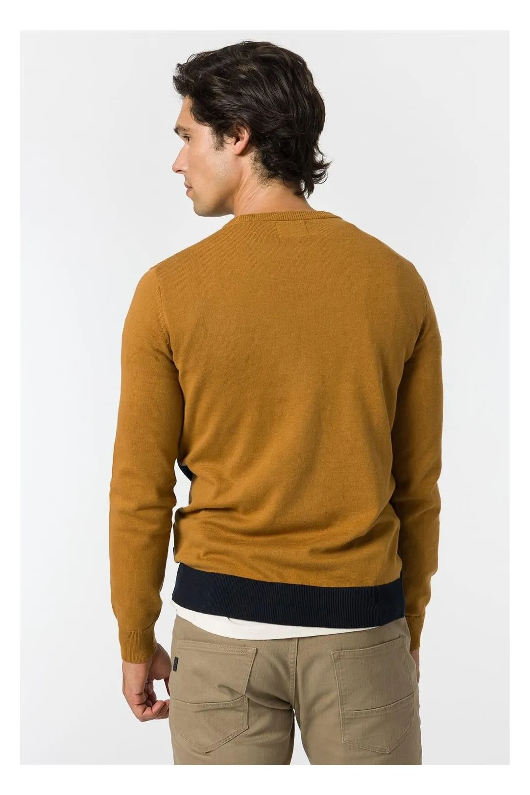 Jersey punto hombre Mangoli camel