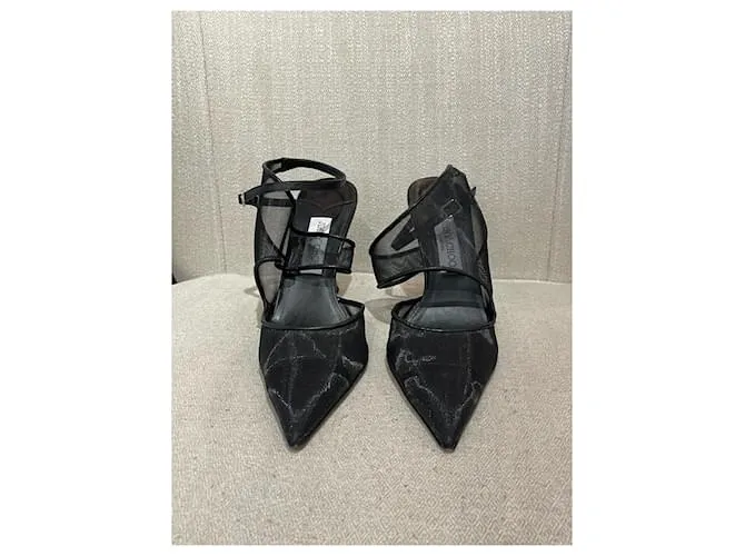 JIMMY CHOO Tacones T.UE 40 Cuero Negro 