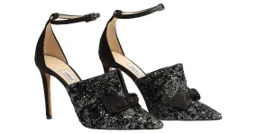 JIMMY CHOO Tacones UE 38 Resplandecer Negro 