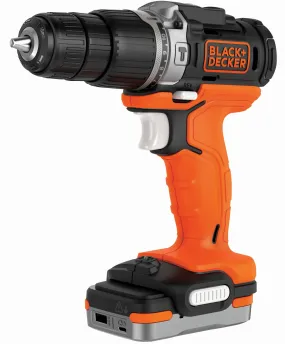 Kit de Taladro percutor + 1 batería 1,5Ah + Cable USB + Estuche Black+Decker BDCHD12S1-XJ