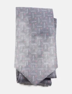 Liney Corbata gris estampada