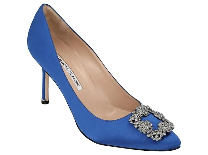 Manolo Blahnik Hangisi 090 Tacones Azules 