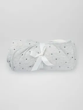 Manta de punto 'estrellas' - GRIS