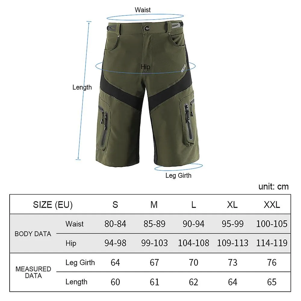 Men Cycling Shorts Quick Drying Breathable Outdoor Sports Running Bike Riding Casual Shorts With 6 Pockets