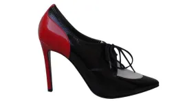 Michel Perry Tacones Negro Roja Crudo 