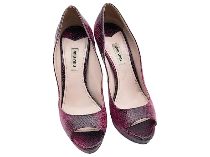 Miu Miu MIU Tacones MIU T.UE 38.5 cuero Rosa 