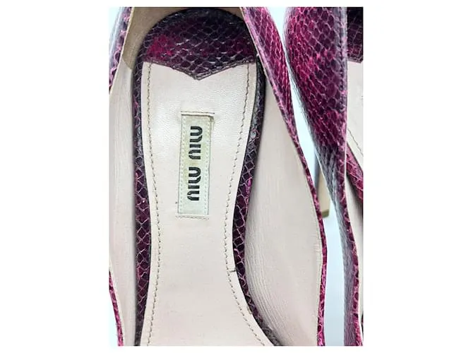 Miu Miu MIU Tacones MIU T.UE 38.5 cuero Rosa 