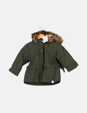 Name it Parka verde cintura fruncida