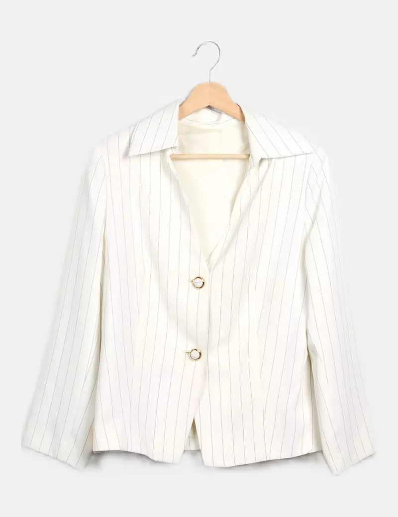 NoName Blazer bicolor rayas