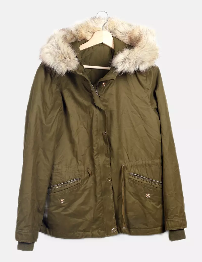 NoName Parka verde detalle pelo