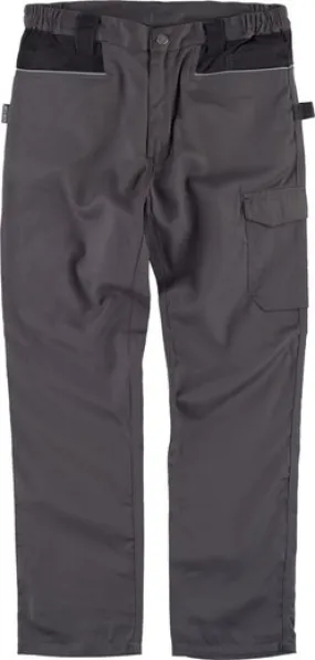 Pantalón multibolsillos con refuerzo Gris Oscuro / Negro