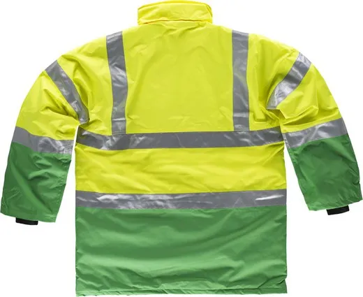 Parka combinada alta visibilidad Verde / Amarillo